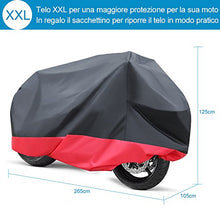 Carica l&#39;immagine nel visualizzatore di Gallery, GHB XXL Coprimoto Telo Motociclo Copri Scooter Impermeabile Nero Rosso - Ilgrandebazar