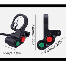 Carica l'immagine nel visualizzatore di Gallery, Manubrio Interruttore Qiilu 22mm (7 / 8inch) manubrio del motociclo...
