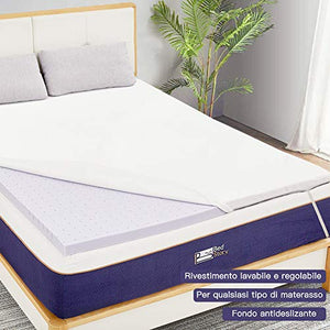 BedStory Topper Memory Foam Matrimoniale, Correttore Materasso 160_x_190_cm - Ilgrandebazar