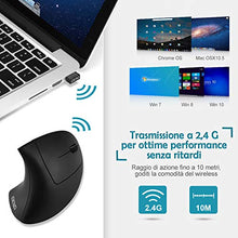 Carica l&#39;immagine nel visualizzatore di Gallery, LOETAD ANKER Mouse Verticale Wireless Ergonomico Silenzioso modalità Standby...