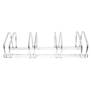 Parcheggio Bici Relaxdays Per 5 Posti - Stand In Acciaio Cromato Per Interno Ed Esterno - Foto 9