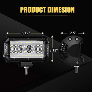 Faro da Lavoro, LTPAG 5'' 84W 16800lm Faretto - 56 LEDs 5"- 84W-2Pcs - Ilgrandebazar