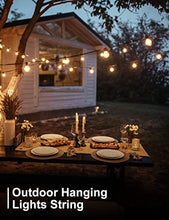 Carica l'immagine nel visualizzatore di Gallery, Catena Luminosa LED G40 per Esterno, 9,5m con 25+2 Lampadine Plastica Infrangibili per Cortile, Veranda, Caffetteria, Feste, Matrimoni e Giardino