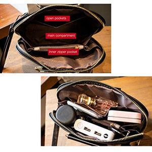 Vbiger Borsa da donna a tracolla alla moda Borse casual con manico Nero