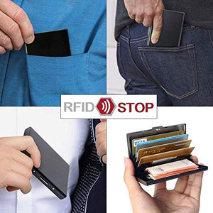 Vicloon Porta Carte, RFID e NFC Blocking Tessere Credito in 1 Pz Nero