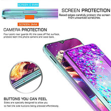 Carica l'immagine nel visualizzatore di Gallery, LeYi Custodia Galaxy A10 Glitter Cover con Vetro EU ZX NZ Sam M10 Teal/Purple