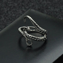Carica l&#39;immagine nel visualizzatore di Gallery, BODYA Punk Gotico in Acciaio Inox Octopus Tentacle Ring Squid Kraken... - Ilgrandebazar