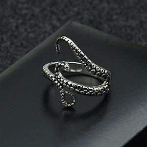 BODYA Punk Gotico in Acciaio Inox Octopus Tentacle Ring Squid Kraken... - Ilgrandebazar