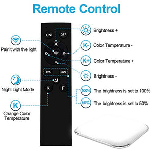 Hengda 16W LED plafoniera a dimmerabile, 1440LM Lampada da 16w Dimmerabile