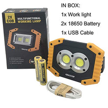 Carica l&#39;immagine nel visualizzatore di Gallery, Portatile Lampada da Lavoro 20W, 6400mAh con Batteria Ricaricabile Nero