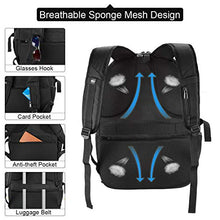 Carica l&#39;immagine nel visualizzatore di Gallery, Zaino Porta PC Zaini Lavoro Uomo Notebook Laptop Borsa 17 17,3 Pollici Nero