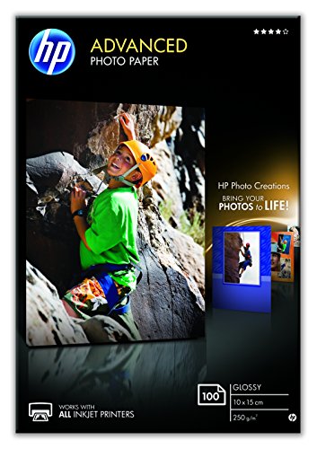 HP Advanced Glossy Photo Paper Q8692A, Confezione da 100 Fogli di Carta...