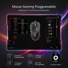 Carica l'immagine nel visualizzatore di Gallery, PICTEK Mouse Gaming, RGB 8 Pulsanti Proggrammabili 7200 DPI Pulsante...