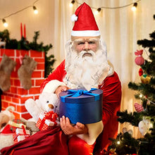 Carica l&#39;immagine nel visualizzatore di Gallery, MUOIVG Maschera Babbo Natale, Natale Babbo Maschera Latex Santa Claus, Christmas barba Rosso Cappello for Xmas Costume, Masquerade, Cosplay, Babbo Natale Maschera Uomo per Adulti