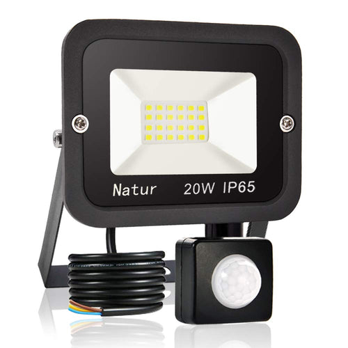 bapro 20W Faretto LED da Esterno con Sensore di 20W, Bianco Caldo - Ilgrandebazar