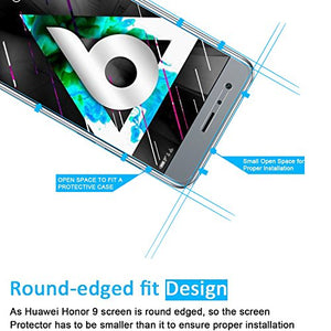 NEW'C Pacco da 2 Pezzi, Pellicola Protettiva in Vetro Temperato per Honor 9