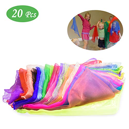 NATEE 20 PCS Multi Colore Morbido Leggera Organza Seta Sciarpa Danza... - Ilgrandebazar