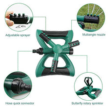 Carica l&#39;immagine nel visualizzatore di Gallery, Yokunat 360°3-Arm Sistema di irrigazione per Giardino Rotante con 2 farfalla