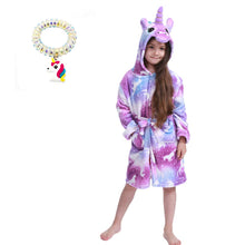 Carica l&#39;immagine nel visualizzatore di Gallery, EuHigh - Accappatoio morbido con cappuccio, motivo: unicorno, unisex Pigiama... - Ilgrandebazar