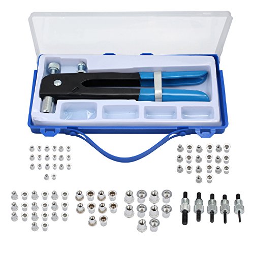 ESYNiC Kit Rivettatrice Professionale con 86pz Rivetti Blu Con M3-m8 - Ilgrandebazar
