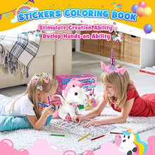 Carica l'immagine nel visualizzatore di Gallery, EUCOCO Peluche Unicorno Bambina Regalo, Regalo Bambina 3-7 Anni Giocattoli Unicorno Kit Pittura per Bambini 3-8 Anni Femmina Giochi Gioco di Ruolo Bambini 3-7 Anni Regalo Ragazza Braccialetto