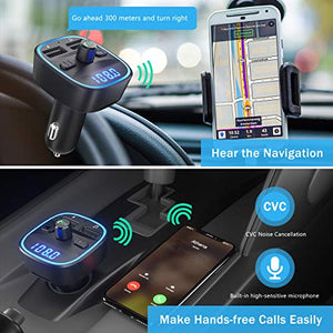 [Bluetooth V5.0] LENCENT Trasmettitore FM Bluetooth, per...