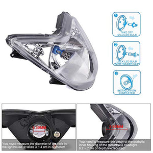 Lampadina H4 LED per Moto, 6400LM Lampada Sostituzione Alogena, Blu