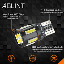 Carica l'immagine nel visualizzatore di Gallery, AGLINT T10 W5W LED CANBUS 194 168 Cuneo Tipo Auto Lampadina 10SMD 4 Pezzi