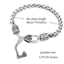 Carica l'immagine nel visualizzatore di Gallery, fishhook Teen Wolf Nodo Celtico Ciondolo Catena di Grano Bracciale a Spirale...
