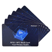 Carica l'immagine nel visualizzatore di Gallery, wisdompro Protezione RFID 6 pezzi, RFID Protection Card/NFC Card, Protezione Carte di Credito, Proteggi Carte di Credito Contactless per Carta di Debito, Carta D'identità, Passaporto