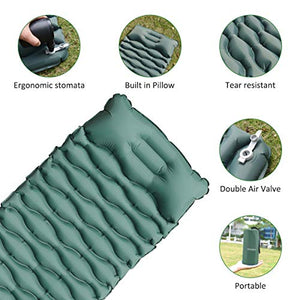 QXMCOV Materasso da Campeggio Gonfiabile, Materassino Verde