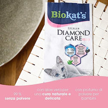 Carica l&#39;immagine nel visualizzatore di Gallery, Biokat&#39;s Diamond Care Fresh profumata, Lettiera per gatti a grana fine con carbone attivo e aloe vera, 1 Sacco, 1 x 10 L