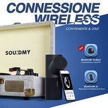 Carica l&#39;immagine nel visualizzatore di Gallery, Giradischi, Souidmy Giradischi Bluetooth con Altoparlanti, 3 Velocità,...