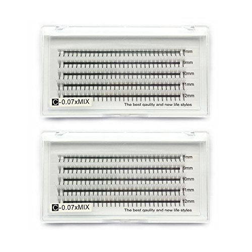 EMEDA 2 vassoi extension ciglia volume 5D C ricciolo 0,07mm mix 2 pezzi