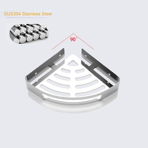 Mensola angolare per Bagno WC-Shelf-Triangle, Doccia Inox (Triangolo) - Ilgrandebazar
