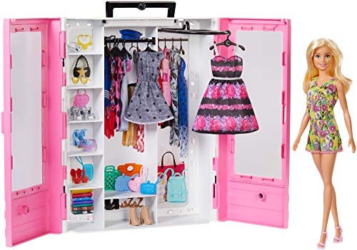 Barbie- Armadio Fashionistas Rosa con Accessori, Bambola Inclusa, Giocattolo... - Ilgrandebazar