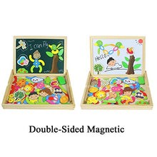 Carica l&#39;immagine nel visualizzatore di Gallery, Puzzle Magnetico Legno Lavagna Magnetica Doppio Lato di nero
