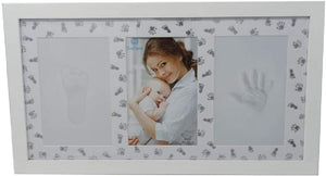 CORNICE Impronta Mani E Piedi Neonati Idea Regalo Neonato e Mamma Impronta Argilla Per Nascita Bimbi Kit Set Calco Mani