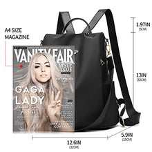 Carica l&#39;immagine nel visualizzatore di Gallery, shepretty Zaino Donna antifurto Borsa Tracolla Zainetto Viaggio Daypack zaino donna scuola, 8864Nero