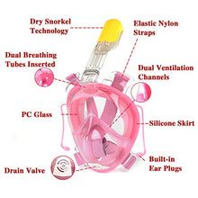 Carica l&#39;immagine nel visualizzatore di Gallery, SFUN Maschera da Snorkel, per Snorkeling, easybreath L-XL, rosa L-XL