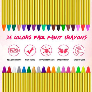 Gifort 36 Colori Face Paint, Paint per Bambini Painting Body... - Ilgrandebazar