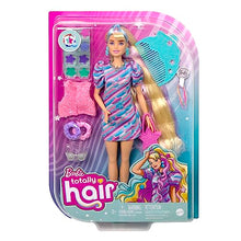 Carica l&#39;immagine nel visualizzatore di Gallery, Barbie - Super Chioma Bambola con abito a stelle, capelli fantasia lunghi 21,6cm, 15 accessori alla moda - 8 con effetto cambia colore, Giocattolo per Bambini 3+ Anni, HCM88