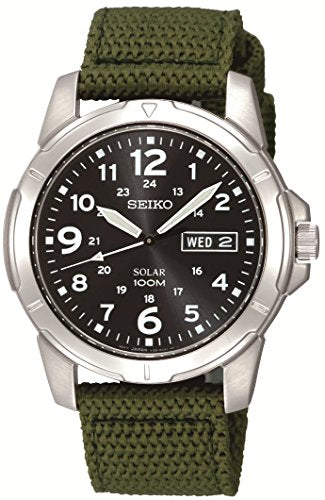 Seiko Orologio Analogico Solare Uomo con Cinturino in Tessuto SNE095P2 Ilgrandebazar