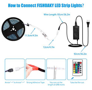 FISHOAKY WIFI Striscia LED, 5M RGB LED Strip Alexa 5m