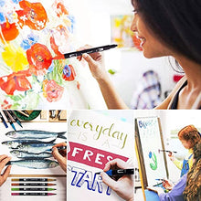 Carica l&#39;immagine nel visualizzatore di Gallery, MISDUWA Brush Pen Lettering, 24 colori Pennarelli Punta Fine 0,4 mm e 1-2mm Punta Pennello, Pennarelli Journal, Colorare e Disegnare,Schizzi