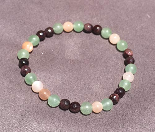 Bracciale ENERGY BOOST Vitalità Granato, pietra di roccia naturale e pietra... - Ilgrandebazar