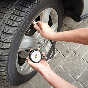 Bamax BX106FM Manometro Provapressione Pneumatici Semiprofessionale, Nero - Ilgrandebazar