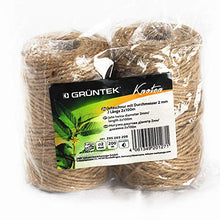 Carica l'immagine nel visualizzatore di Gallery, GRÜNTEK Spago di Iuta naturale 2mm. 2 Rotoli da 100 m. Corda Canapa per...