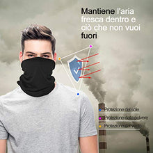 Carica l&#39;immagine nel visualizzatore di Gallery, Fascia Capelli Bandana Scaldacollo Moto Estivo Ciclismo Fasce Uomo - Nero