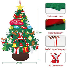 Carica l'immagine nel visualizzatore di Gallery, Albero di Natale in Feltro per Bambini, 3.5 Ft DIY Albero Natale Feltro Con 34 Staccabili Ornamenti, per Regali Di Natale Party Decorazioni Da Parete Per Porte